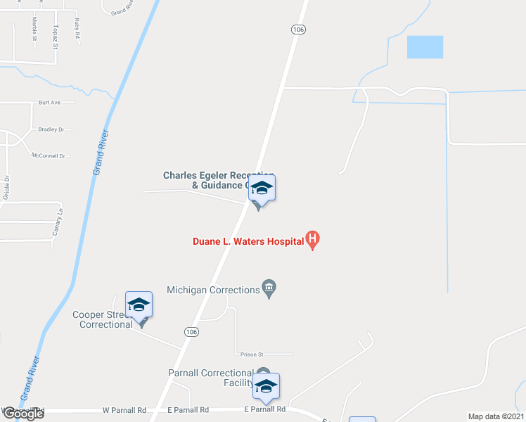 map of restaurants, bars, coffee shops, grocery stores, and more near 3855 Cooper Street in Jackson