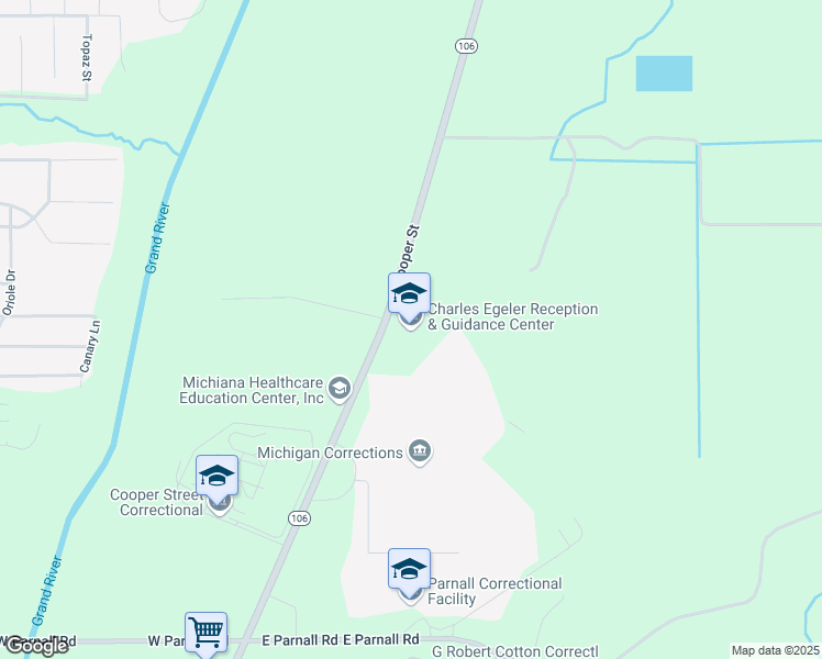 map of restaurants, bars, coffee shops, grocery stores, and more near 3855 Cooper Street in Jackson
