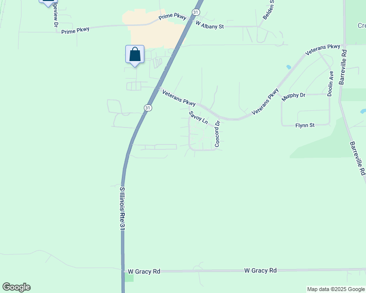 map of restaurants, bars, coffee shops, grocery stores, and more near 2018 Concord Drive in McHenry