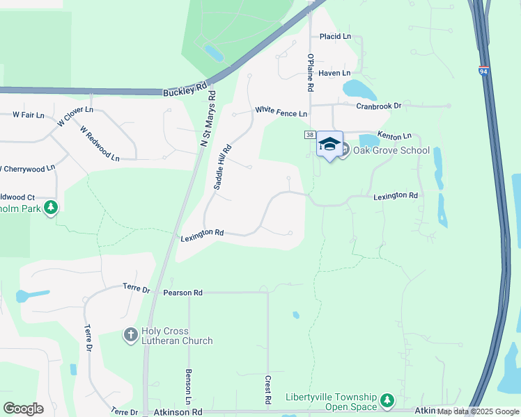 map of restaurants, bars, coffee shops, grocery stores, and more near 1732 Lexington Road in Libertyville