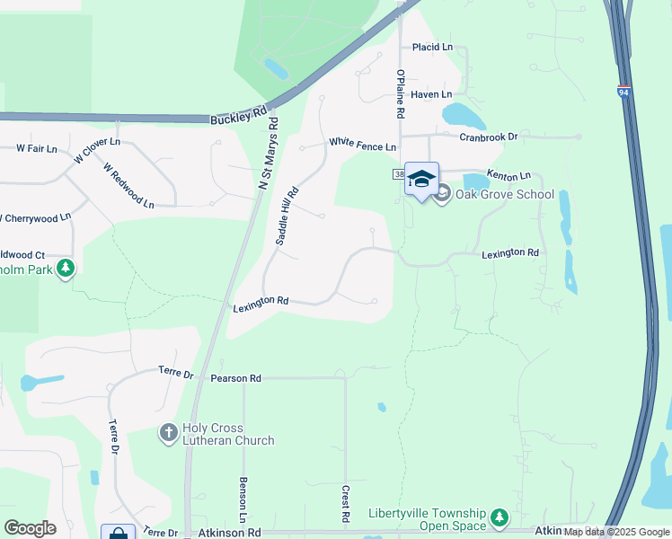 map of restaurants, bars, coffee shops, grocery stores, and more near 1732 Lexington Road in Libertyville