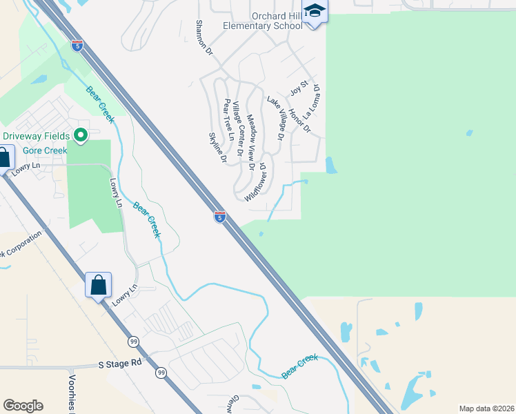 map of restaurants, bars, coffee shops, grocery stores, and more near 2732 Donnalee Drive in Medford