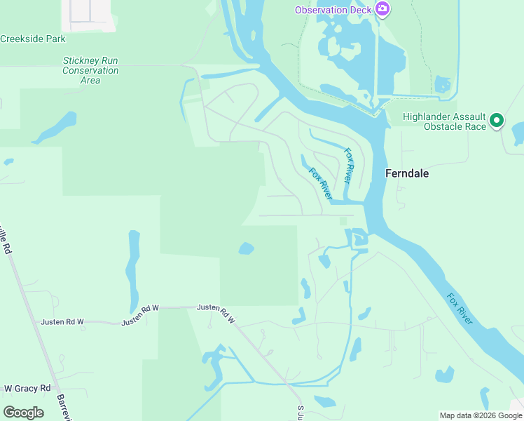 map of restaurants, bars, coffee shops, grocery stores, and more near 2721 Baldwin Road in McHenry