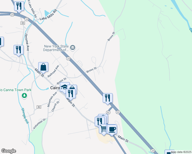 map of restaurants, bars, coffee shops, grocery stores, and more near 23 Schmidt Drive in Cairo