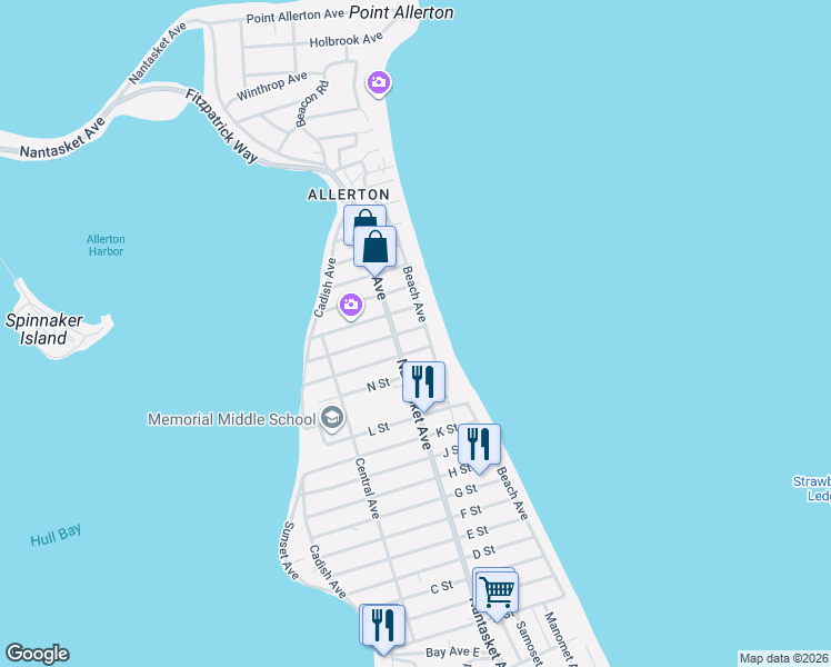map of restaurants, bars, coffee shops, grocery stores, and more near in Hull