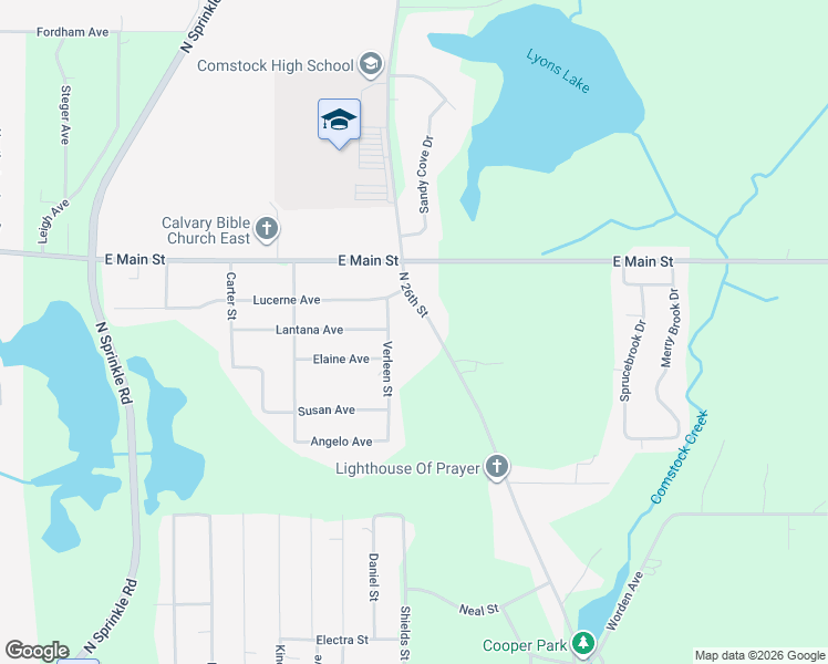 map of restaurants, bars, coffee shops, grocery stores, and more near 1485 North 26th Street in Kalamazoo