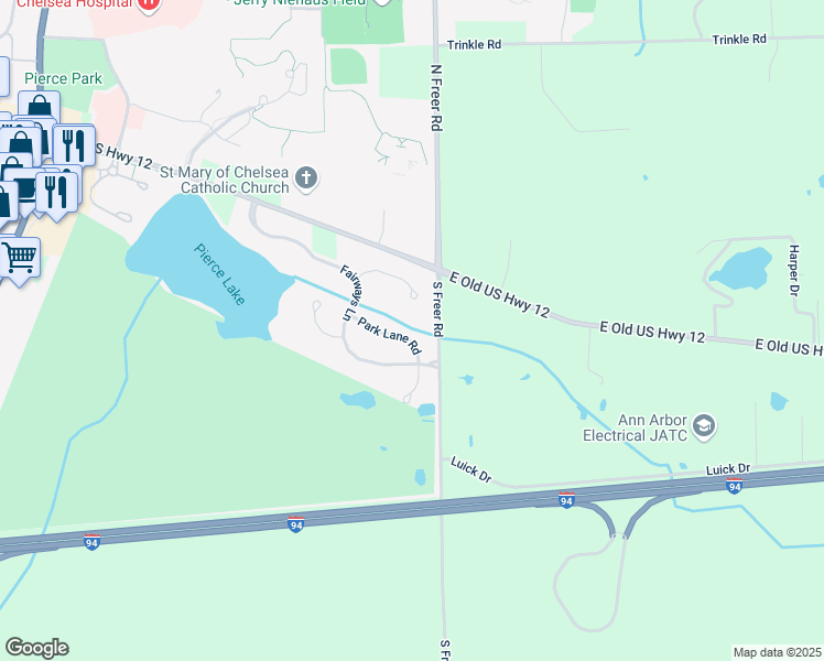 map of restaurants, bars, coffee shops, grocery stores, and more near 674 Parkside Court in Chelsea