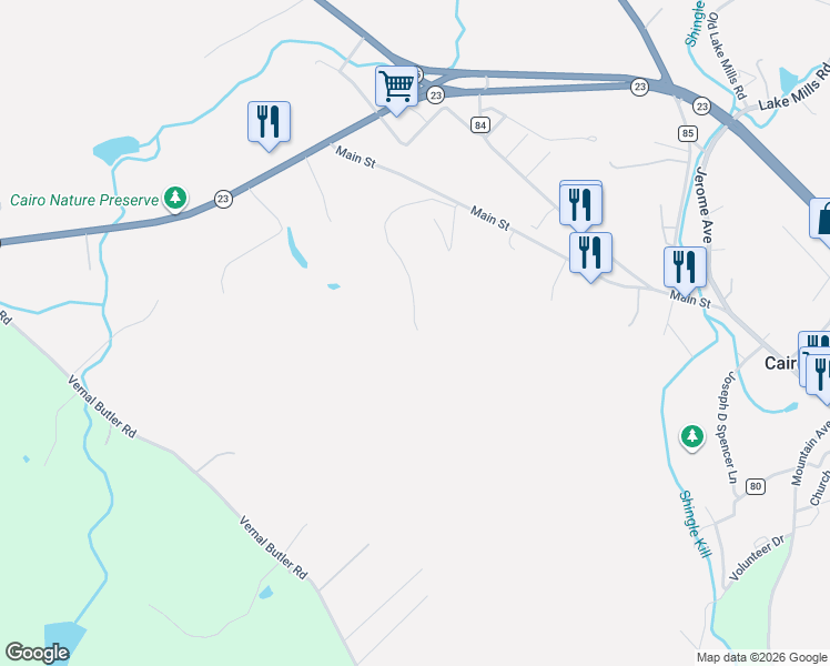 map of restaurants, bars, coffee shops, grocery stores, and more near Klingermann Drive in Cairo