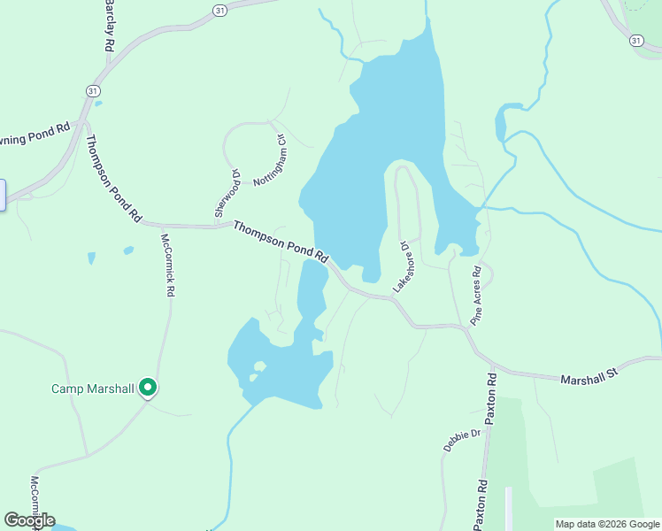 map of restaurants, bars, coffee shops, grocery stores, and more near 45 Thompson Pond Road in Spencer