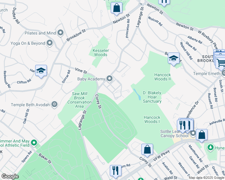 map of restaurants, bars, coffee shops, grocery stores, and more near in 