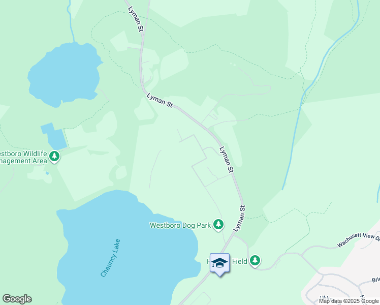 map of restaurants, bars, coffee shops, grocery stores, and more near Hospital Road in Westborough
