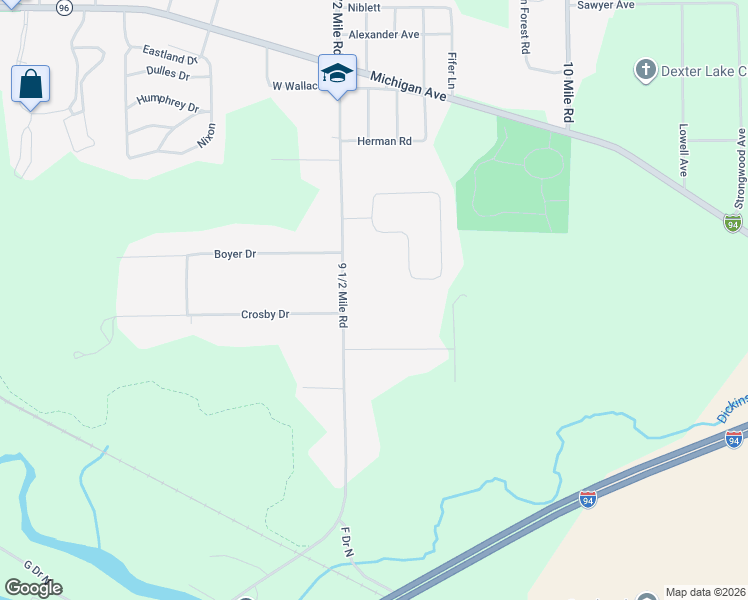 map of restaurants, bars, coffee shops, grocery stores, and more near 207 South Wattles Road in Battle Creek