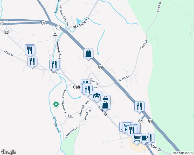 map of restaurants, bars, coffee shops, grocery stores, and more near 24 Grove Street in Cairo