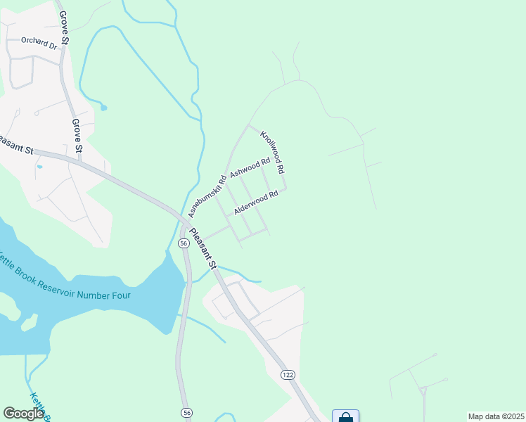 map of restaurants, bars, coffee shops, grocery stores, and more near 13 Tanglewood Road in Paxton