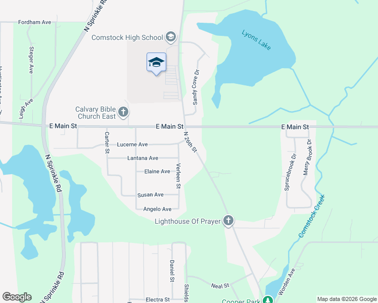 map of restaurants, bars, coffee shops, grocery stores, and more near 1485 North 26th Street in Kalamazoo