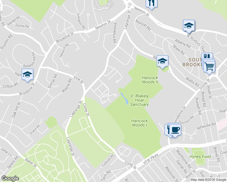 map of restaurants, bars, coffee shops, grocery stores, and more near in 