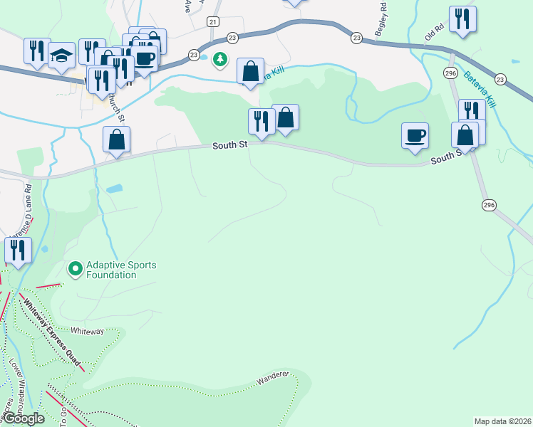 map of restaurants, bars, coffee shops, grocery stores, and more near 52 Panarama Lane in Windham