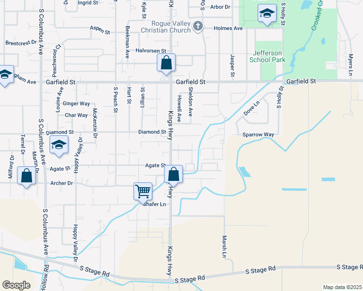 map of restaurants, bars, coffee shops, grocery stores, and more near 1891 Regal Avenue in Medford