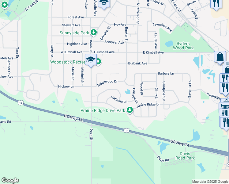 map of restaurants, bars, coffee shops, grocery stores, and more near 230 Clover Chase Circle in Woodstock