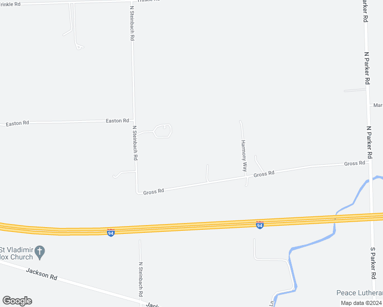 map of restaurants, bars, coffee shops, grocery stores, and more near 9360 Gross Road in Dexter