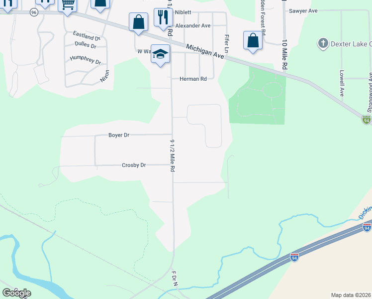map of restaurants, bars, coffee shops, grocery stores, and more near 207 South Wattles Road in Battle Creek
