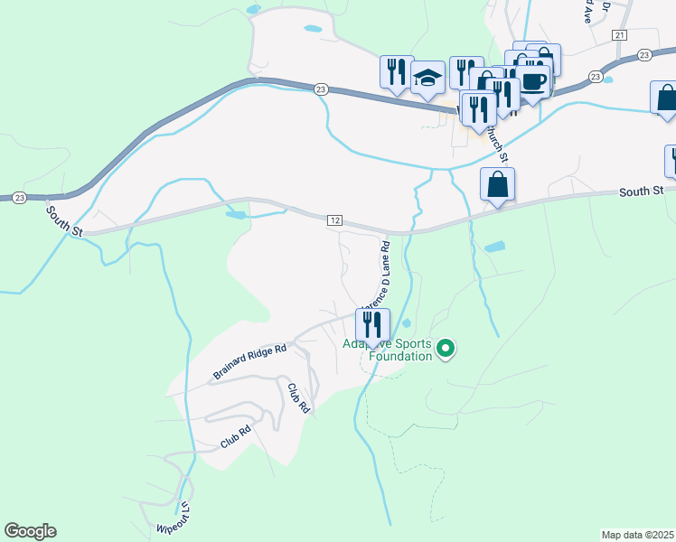 map of restaurants, bars, coffee shops, grocery stores, and more near 14/80 Windham Mount Village in Windham
