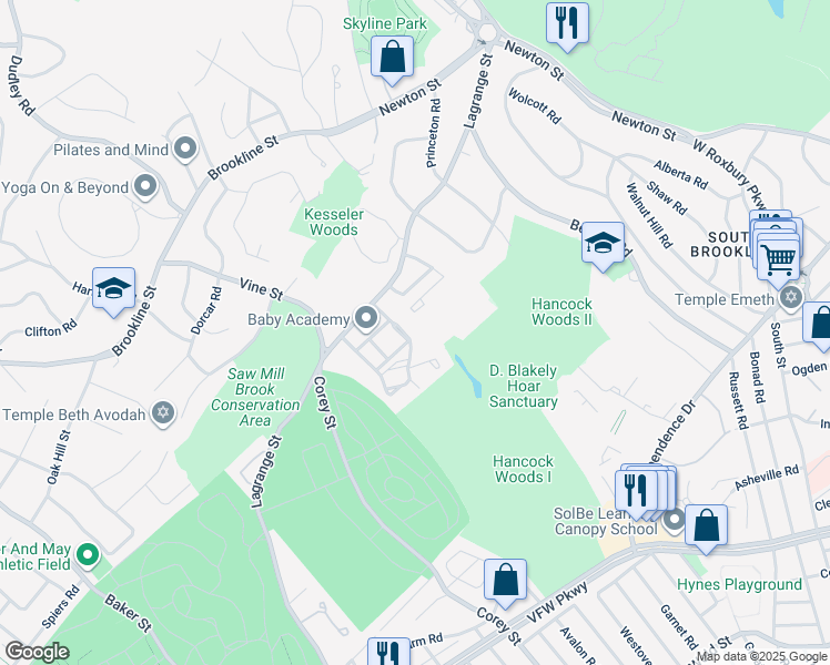 map of restaurants, bars, coffee shops, grocery stores, and more near in 