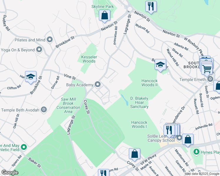 map of restaurants, bars, coffee shops, grocery stores, and more near in 