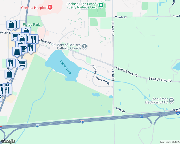 map of restaurants, bars, coffee shops, grocery stores, and more near 436 Antique Court in Chelsea