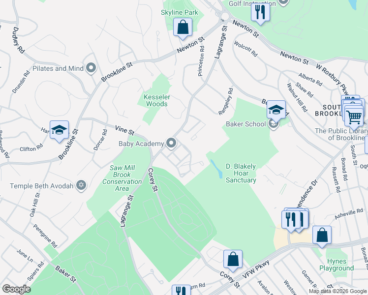 map of restaurants, bars, coffee shops, grocery stores, and more near in 