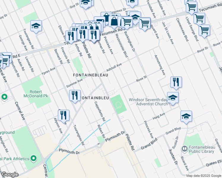 2592 Pillette Road, Windsor ON Walk Score