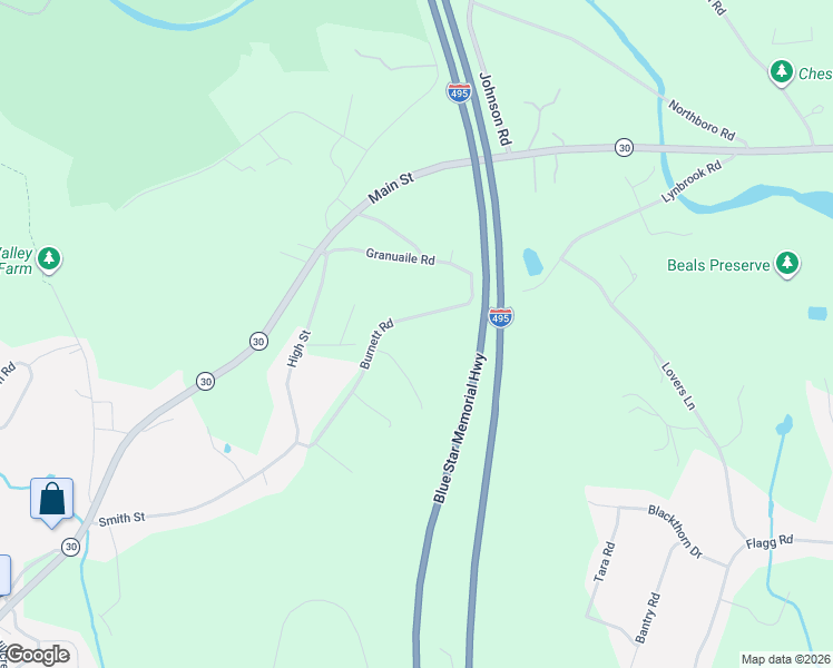 map of restaurants, bars, coffee shops, grocery stores, and more near 4 Old Harry Road in Southborough