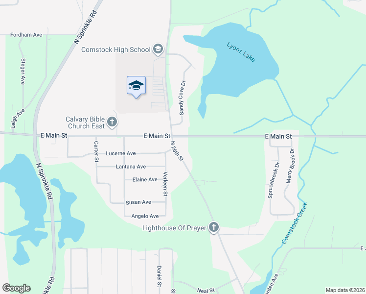 map of restaurants, bars, coffee shops, grocery stores, and more near 1485 North 26th Street in Kalamazoo