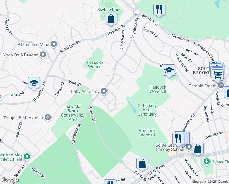 map of restaurants, bars, coffee shops, grocery stores, and more near in 