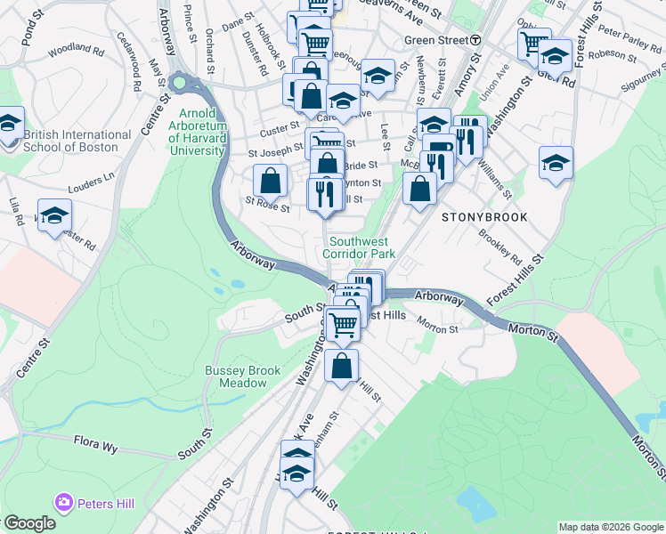map of restaurants, bars, coffee shops, grocery stores, and more near 230 South Street in Boston