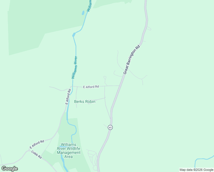 map of restaurants, bars, coffee shops, grocery stores, and more near 2-10 E Alford Rd in West Stockbridge