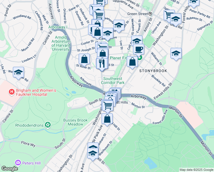 map of restaurants, bars, coffee shops, grocery stores, and more near 19 Anson Street in Boston