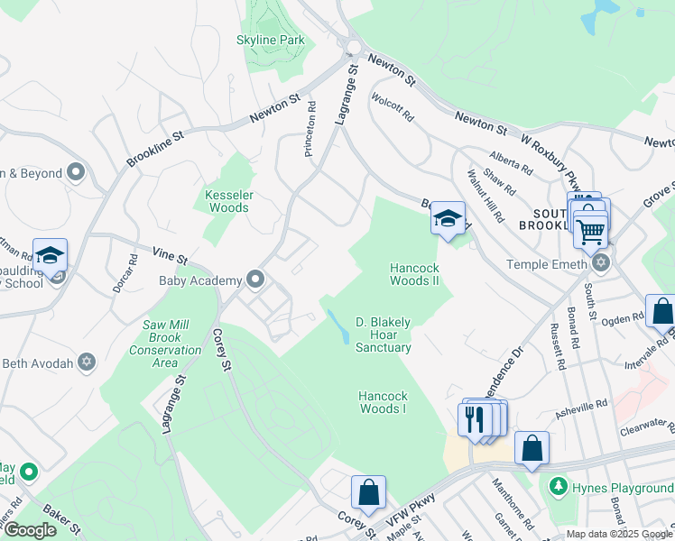 map of restaurants, bars, coffee shops, grocery stores, and more near in 