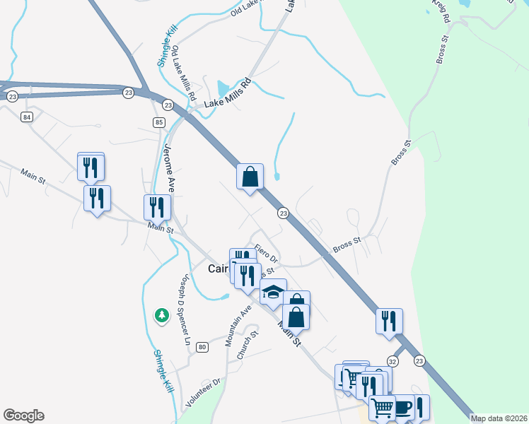 map of restaurants, bars, coffee shops, grocery stores, and more near 88 Grove St in Cairo