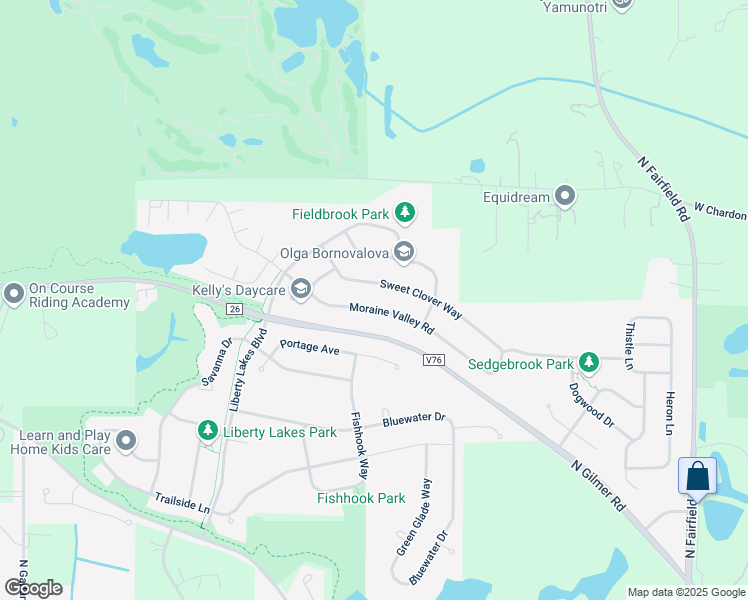 map of restaurants, bars, coffee shops, grocery stores, and more near 2846 Sweet Clover Way in Wauconda