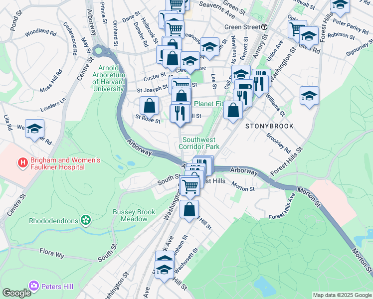 map of restaurants, bars, coffee shops, grocery stores, and more near 19 Anson Street in Boston