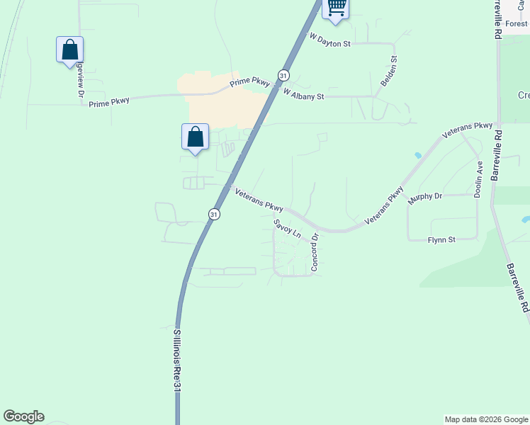 map of restaurants, bars, coffee shops, grocery stores, and more near 4325 Savoy Lane in McHenry