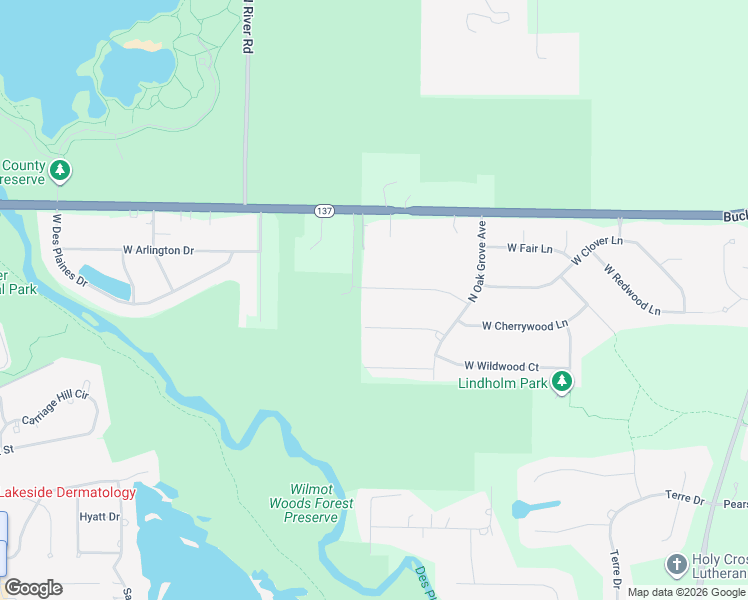 map of restaurants, bars, coffee shops, grocery stores, and more near 15725 West Idlewood Lane in Libertyville