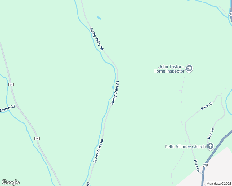 map of restaurants, bars, coffee shops, grocery stores, and more near 830 Spring Valley Road in Delhi