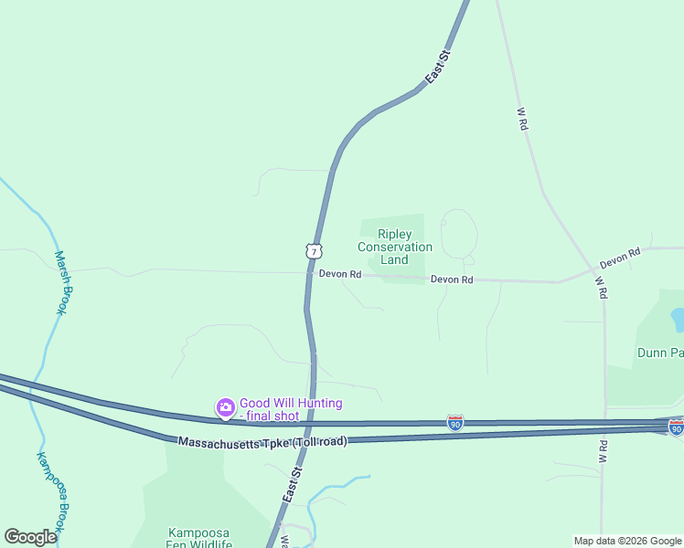 map of restaurants, bars, coffee shops, grocery stores, and more near Devon Road in Lee