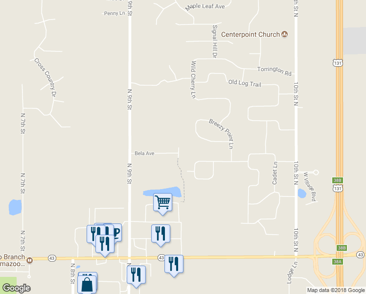 map of restaurants, bars, coffee shops, grocery stores, and more near 1578 Rupal Street in Kalamazoo