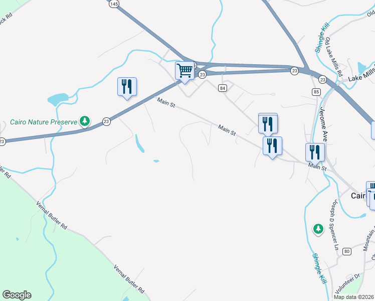 map of restaurants, bars, coffee shops, grocery stores, and more near Klingermann Drive in Cairo