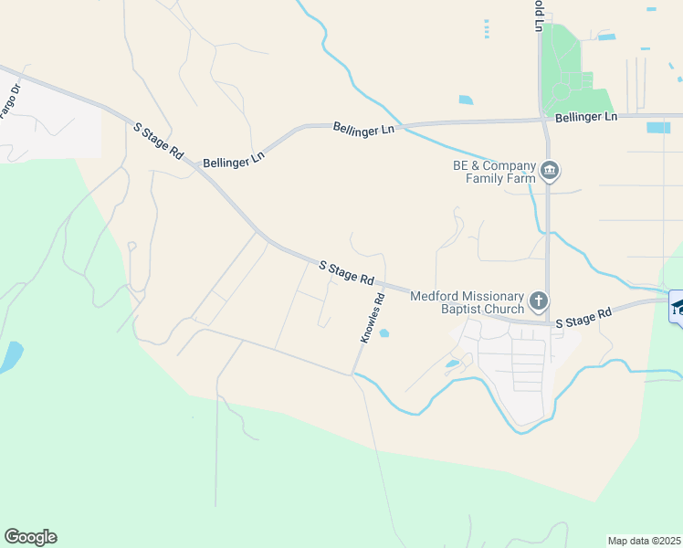 map of restaurants, bars, coffee shops, grocery stores, and more near 4327 South Stage Road in Medford