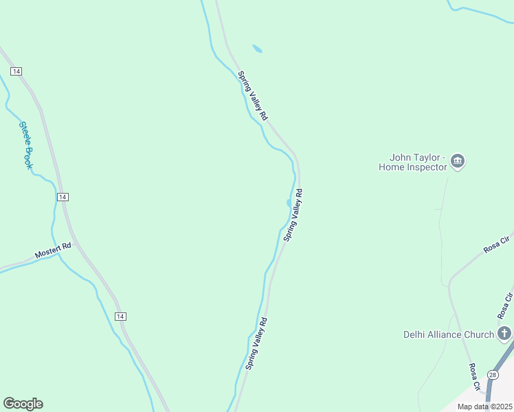 map of restaurants, bars, coffee shops, grocery stores, and more near 830 Spring Valley Road in Delhi