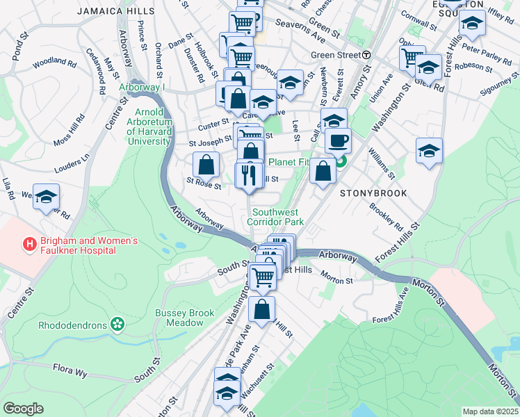 map of restaurants, bars, coffee shops, grocery stores, and more near 19 Anson Street in Boston